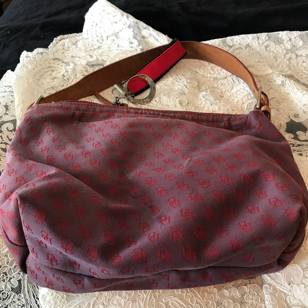 Dooney Bourke red and purple bag